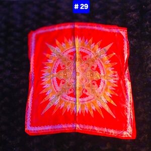 Vibrant Red and Gold Scarf